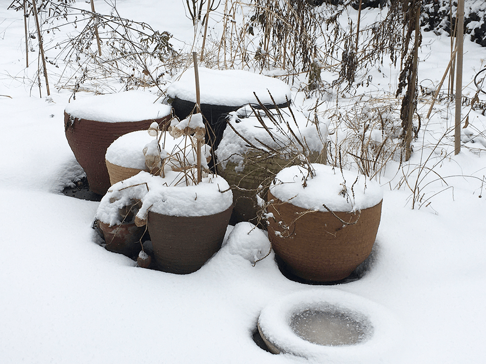 Schneetopfe